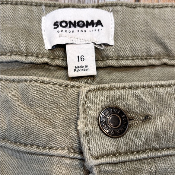 Sonoma Women’s Light Olive Green Mid Rise Slim Ankle jeans NWOT Size16 - Picture 5 of 7